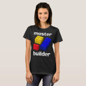 Master Builder Cute Block Building Kinder Speys Br T-shirt (Voorkant volledig)