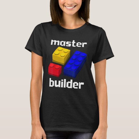 Master Builder Cute Block Building Kinder Speys Br T-shirt (Voorkant)