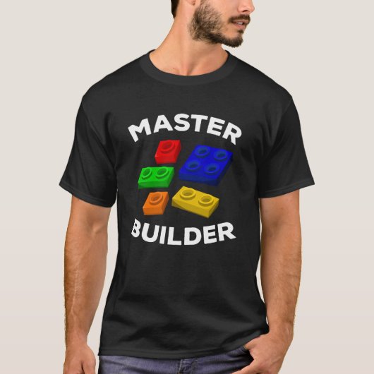 Master Builder Cute Block Building Kinder Speys Br T-shirt (Voorkant)