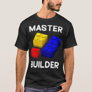 Master Builder Cute Block Building Toys Brick Buil T-shirt