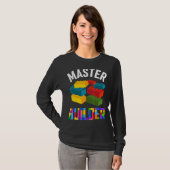 Master Builder Cute Brick Blocks speelgoed T-shirt (Voorkant volledig)