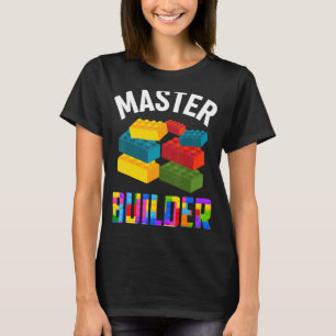 Master Builder Cute Brick Blocks speelgoed T-shirt