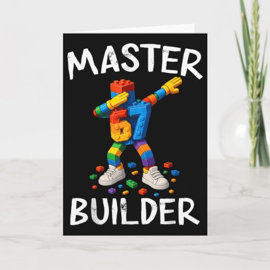 Master Builder Dabbing 67 Meme Bouwstenen Bri Kaart (Voorkant)