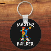 Master Builder Dabbing 67 Meme Bouwstenen Bri Sleutelhanger (Voorkant)