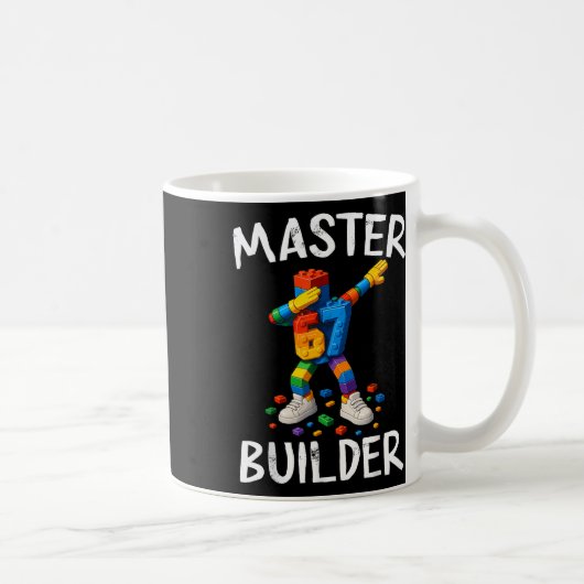 Master Builder Dabbing 67 Meme Building Blocks Bri Koffiemok (Rechts)