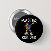 Master Builder Dabbing 67 Meme Building Blocks Bri Ronde Button 5,7 Cm (Voorkant /achterkant)
