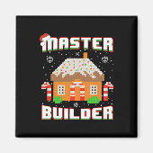 Master Builder Gingerbread House Kerstblok B Magneet (Voorkant)