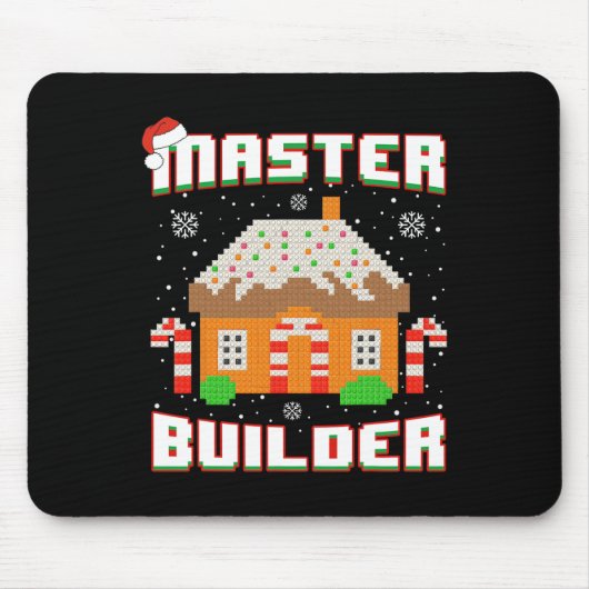 Master Builder Gingerbread House Kerstblok B Muismat (Voorkant)