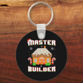 Master Builder Gingerbread House Kerstblok B Sleutelhanger (Voorkant)