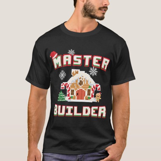 Master Builder Gingerbrood House Construction Deco T-shirt (Voorkant)
