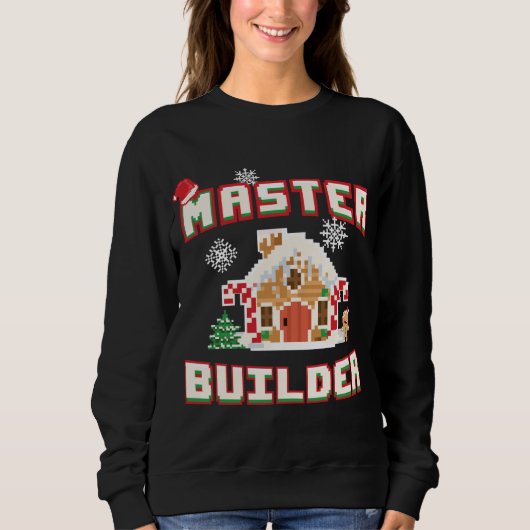 Master Builder Gingerbrood House Construction Deco Trui (Voorkant)