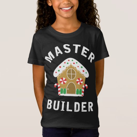Master Builder Gingerbrood House Funny Kerstmis B T-shirt (Voorkant)