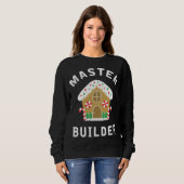 Master Builder Gingerbrood House Funny Kerstmis B Trui (Voorkant volledig)