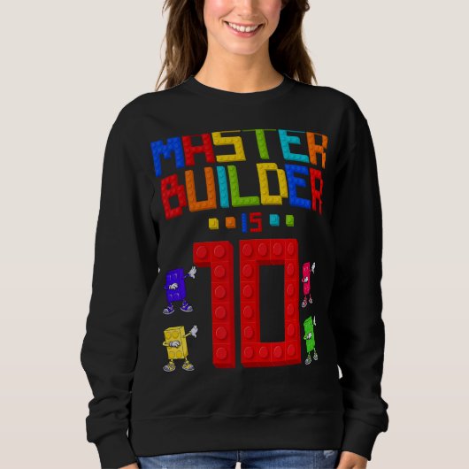 Master Builder is 10 jaar oud gebouw 10th Birthda Trui (Voorkant)