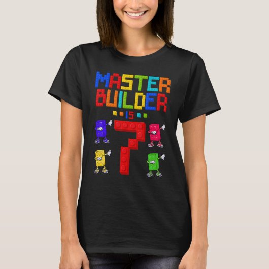 Master Builder is 7 jaar oud gebouw 7 jaar T-shirt (Voorkant)
