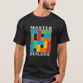 Master Builder Kids Blocks Bricks Toys Gi T-shirt (Voorkant)