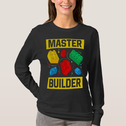 Master Builder Kinder bouwstenen Brick Speelgoed M T-shirt (Voorkant)