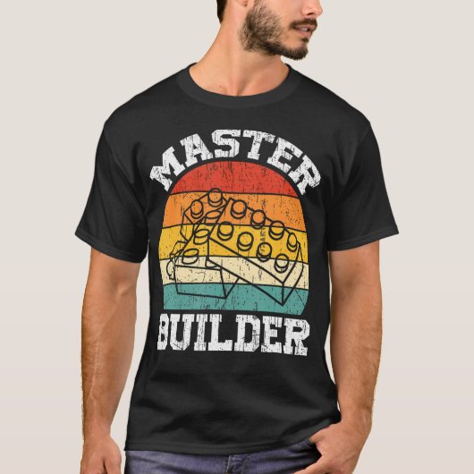 Master Builder Kinder bouwstenen Brick Speelgoed M T-shirt (Voorkant)
