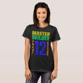 Master Builder Level 12 12e geboortedag geopend T-shirt (Voorkant volledig)