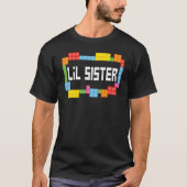 Master builder Lil Sister Bricks Blocks Building F T-shirt (Voorkant)