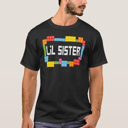 Master builder Lil Sister Bricks Blocks Building F T-shirt (Voorkant)