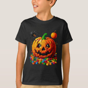 Master Builder Pumpkin Bricks Blokkeert Halloween  T-shirt