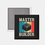 Master Builder Recto Jongens Bouwblokken Speelgoed Magneet (Voorkant / Achterkant)
