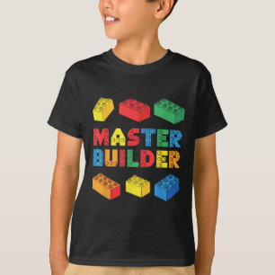Master Builder Shirt Bricks Blocks Volwassen Kinde