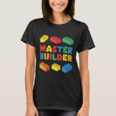 Master Builder Shirt Bricks Blocks Volwassen Kinde (Voorkant)