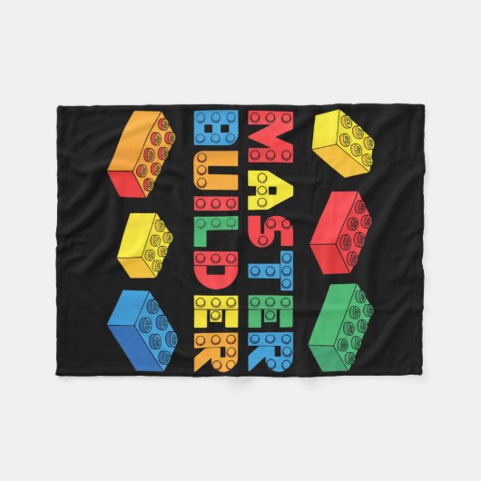 Master Builder Shirt Bricks Blocks Volwassen Kinde Fleece Deken (Voorkant (Horizontaal))