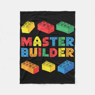 Master Builder Shirt Bricks Blocks Volwassen Kinde Fleece Deken