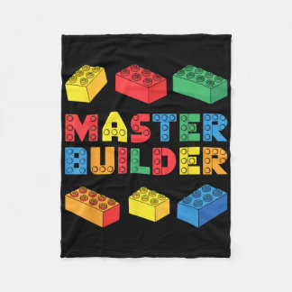Master Builder Shirt Bricks Blocks Volwassen Kinde Fleece Deken