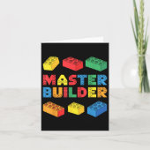 Master Builder Shirt Bricks Blocks Volwassen Kinde Kaart (Voorkant)