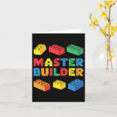 Master Builder Shirt Bricks Blocks Volwassen Kinde Kaart (Gele Bloem)