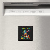 Master Builder T-shirt Dabbing Blokken Bakstenen B Magneet (Insitu (Vaatwasser))