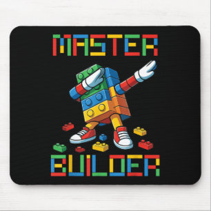 Master Builder T-shirt Dabbing Blokken Bakstenen B Muismat