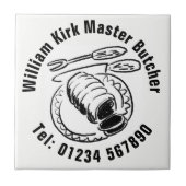 Master Butcher Butchers Winkelen Tegeltje (Voorkant)