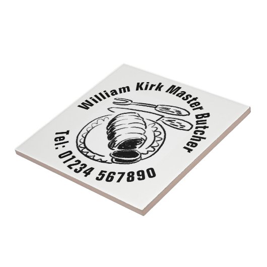 Master Butcher Butchers Winkelen Tegeltje (Zijkant)