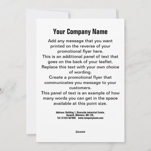 Master Butcher Cartoon Design Kaart (Achterkant)