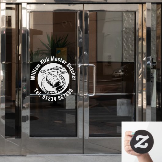 Master Butcher Raamsticker (Kantoordeur)