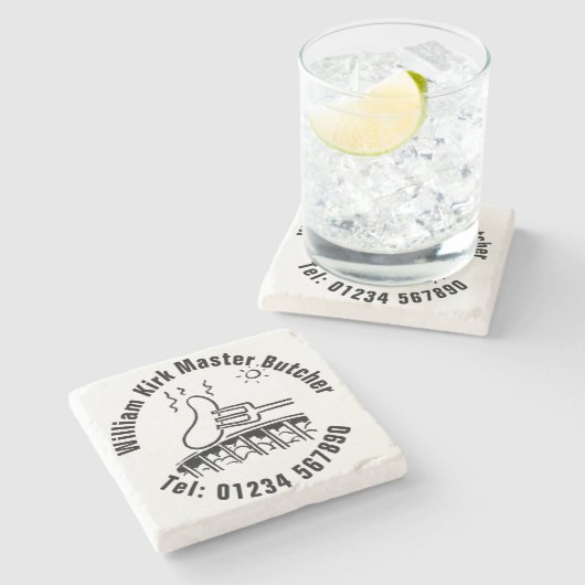 Master Butcher Stenen Onderzetter (Zijkant)