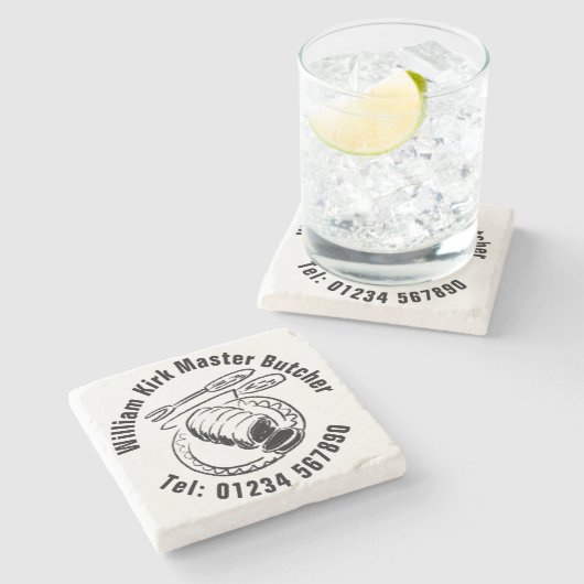 Master Butcher Stenen Onderzetter (Zijkant)