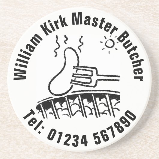 Master Butcher Zandsteen Onderzetter (Voorkant)