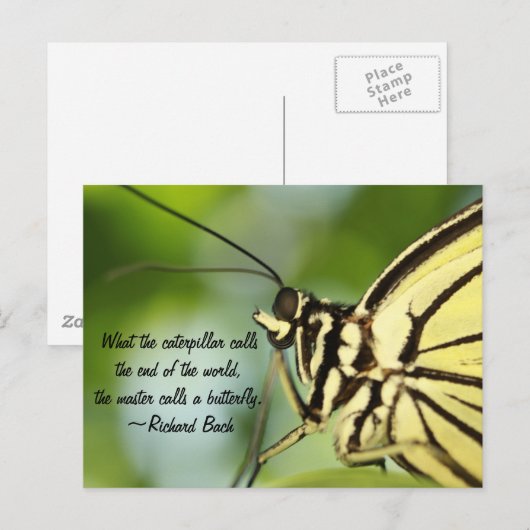 Master Butterfly Foto en citaat Briefkaart (Voorkant / Achterkant)