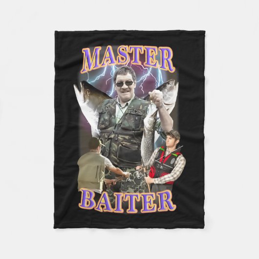Master Byiter B Vist Funny Angler Fleece Deken (Voorkant)