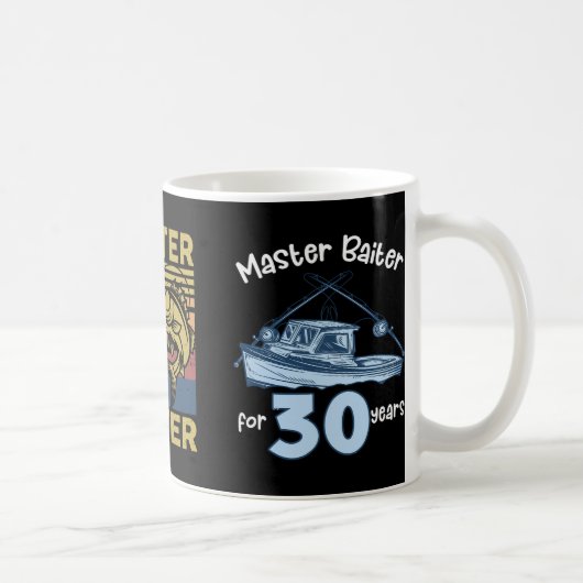 Master Byiter Vissen-shirt Funny Opa B Dad Gi Koffiemok (Rechts)