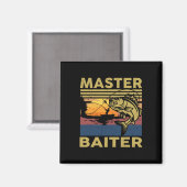 Master Byiter Vissen-shirt Funny Opa B Dad Gi Magneet (Voorkant / Achterkant)