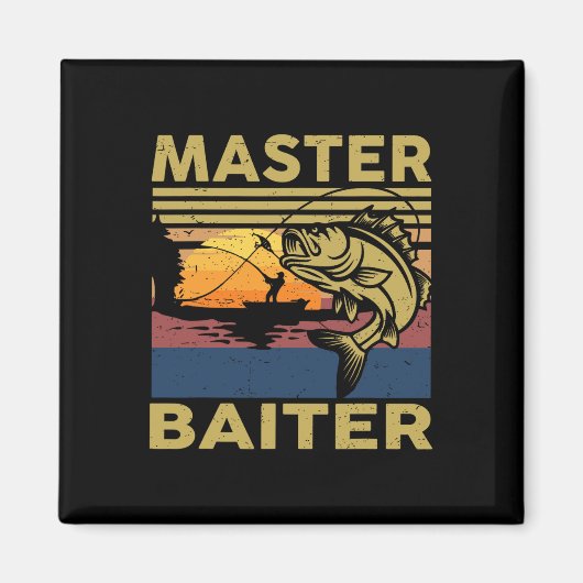 Master Byiter Vissen-shirt Funny Opa B Dad Gi Magneet (Voorkant)