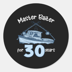 Master Byiter voor 30 jaar Gevist 30ste verjaardag Ronde Sticker