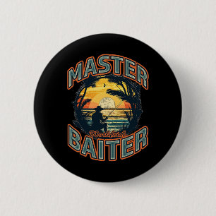Master Byiter Worldwide Vist enthousiastelingen Ronde Button 5,7 Cm